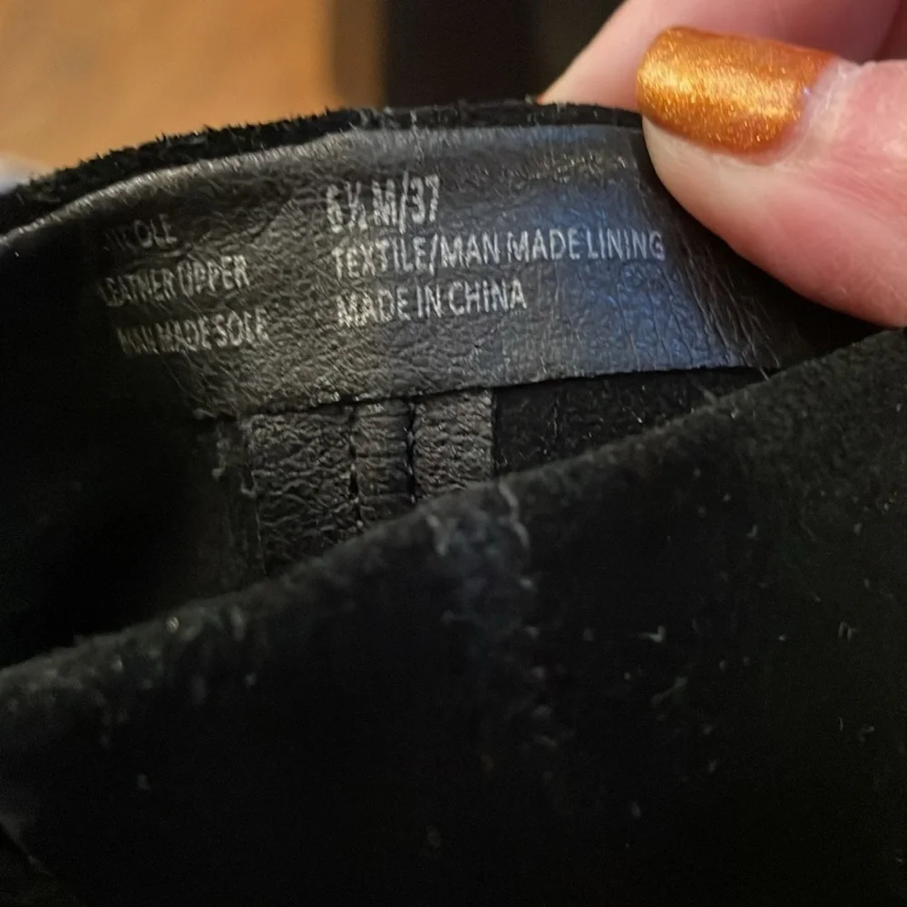 LUCKY BRAND SUEDE WOMEN BLACK BOOTIES 6.5 - Picture 5 of 9